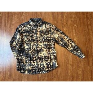 Angry Minnow Vintage Women's L Flannel Walk, Listen, Drink, Magic Crow Shirt